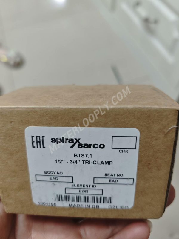 Spirax Sarco BTS7.1 1801195 1/2"-3/4" TRI-CLAMP - Image 2