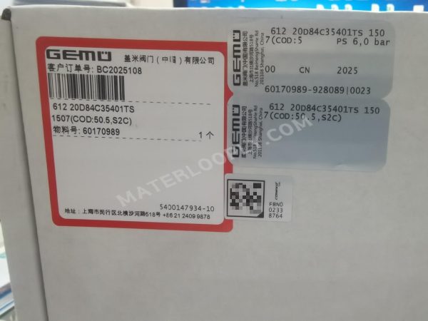 GEMÜ 612 20D84C35401TS 60170989 Angle Seat Valve - New with Packaging - Image 3