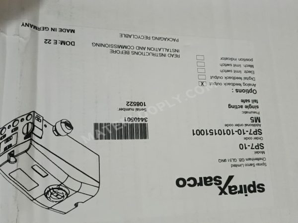 Spirax Sarco SP7 - 10 Smart Positioner, Order Code SP7 - 10 - 1010151001