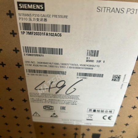Siemens SITRANS P310 Pressure Transmitter (Model: 7MF20331FA102AC6)