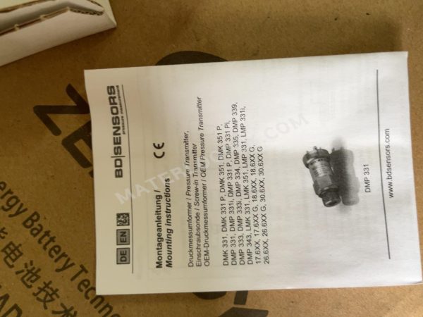 BD SENSORS Pressure Transmitter DMP331, Model 110 - 4000 - 3 - 3 - M00 - 300 - 1 - 000 - Image 3