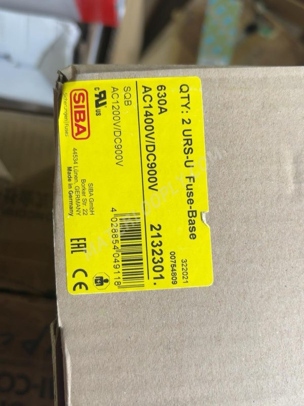 New Original SIBA Fuse Base SQB 630A, Model 2132301, AC1400V/DC900V