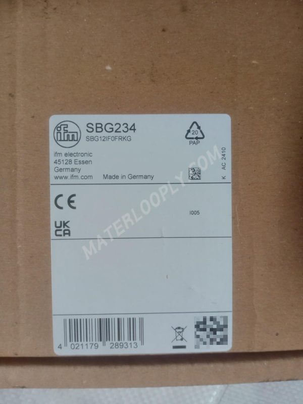 IFM Smart Flow Meter SBG234, Model SBG12IF0FRKG - Image 5