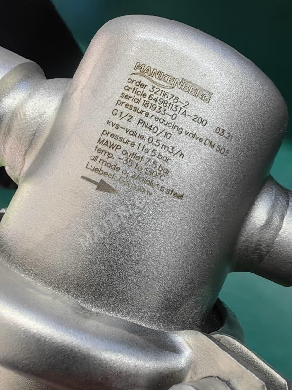 Mankenberg 3211678-2 6498113TA-200 G1/2 PN40/10 Pressure Reducing Valve